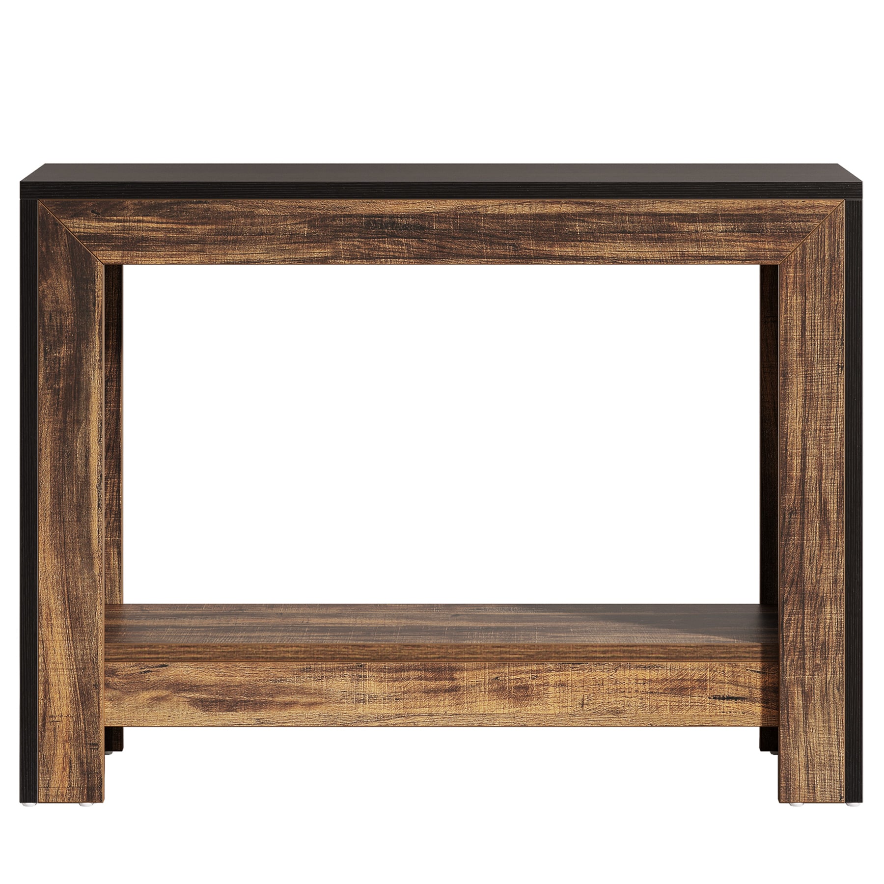 Console Table, Farmhouse Hallway Table Sofa Table With Open Storage_voghion.com